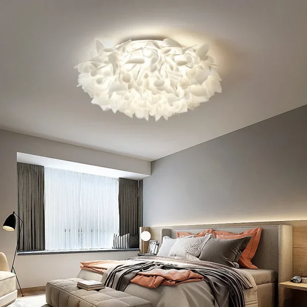Nordic Italian Design Modern Bedroom Lamp Petals Warm and Romantic Ceiling Lamp Romantic